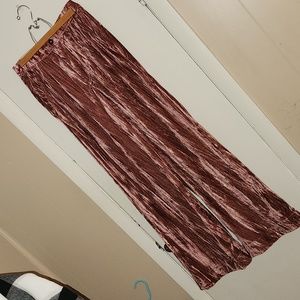 Nwt- Free People Runaway Velvet Wide Leg Pants, color rose size 2